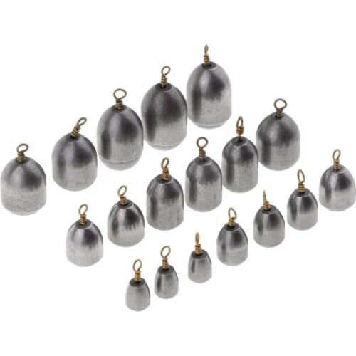 18pcs/pack Mixed Sizes Iron Fishing Sinker Drop Shot Weights for Saltwater Freshwater Carpfishing 4g 7g 10g 14g 20g 28g