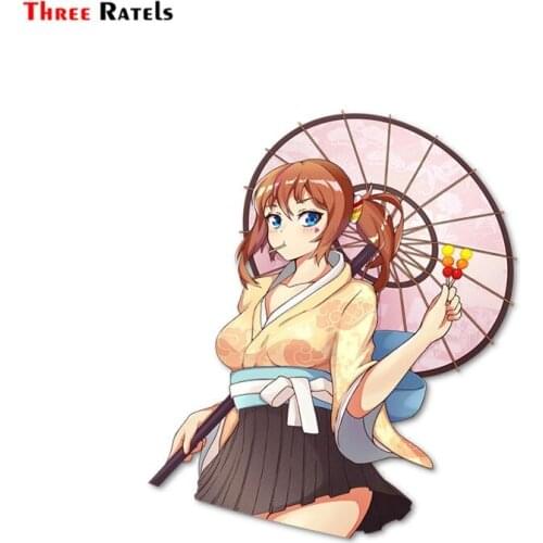 Three Ratels FC279 2020 KAHO CHAN KISS Cute cartoon 3D Stickers for car pvc figure anime decal