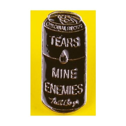 Jar Pin Mine Enemies Black Enamel Pins Brooch T-Shirt Jeans Jacket Metal Badges On Clothes Paired Jewelry Cool Icons For Clothes