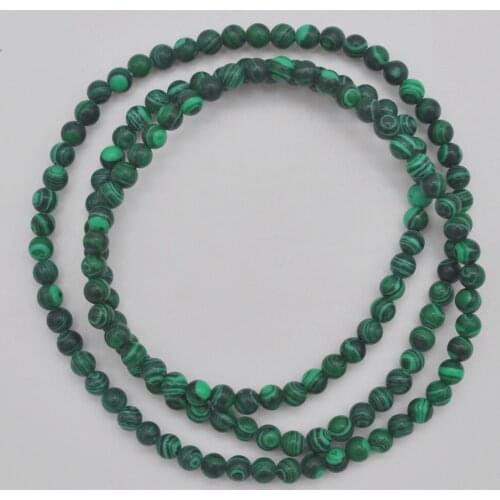 4MM Green Malachite Beads Bracelet Bangle Necklace Stretch 22 Inch Jewelry G749