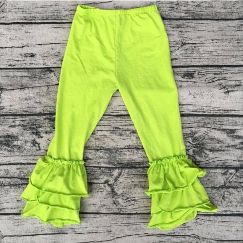 Boutique 2016 spring summer baby pants many colors baby icing ruffle blank pants hot sale girls pants toddler icing leggings