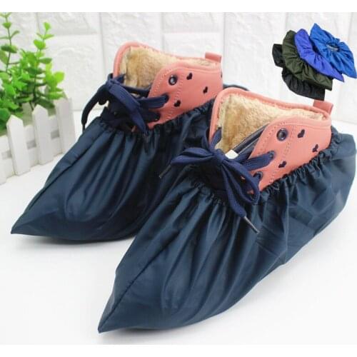 Reusable Shoe Covers Unisex Rain Overshoes Waterproof Anti-slip Shoe Covers Boot Organizador Zapatos Shoes organizers30x14cm