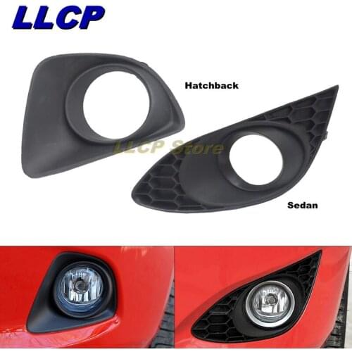 For MAZDA 2 2008 2009 2010 2011 Front Bumper Fog Light Cover Foglights Shell Fog Lamp Frame Cover