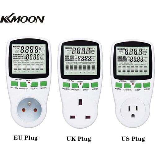 Digital Wattmet Power Meter Energy Meter Voltage Chart Power Measuring Socket Indoor Countdown Timer Socket Grounded