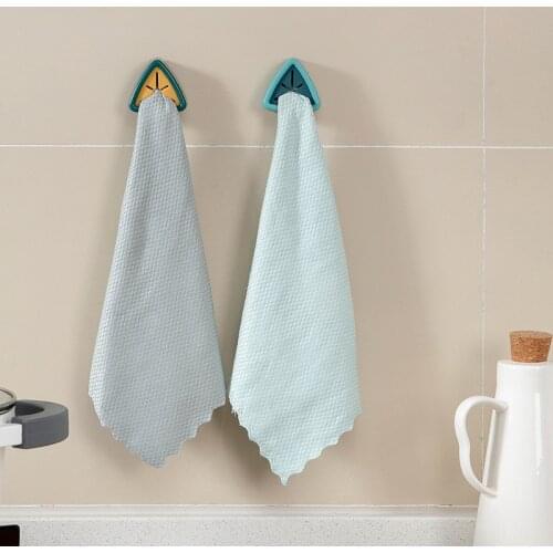 Towel Holder Sucker Wall Rack Washing Cloth Rag Hook Free Punch Storage Hanger Hand Towel Dish Towel Rack Kitchen Accessories