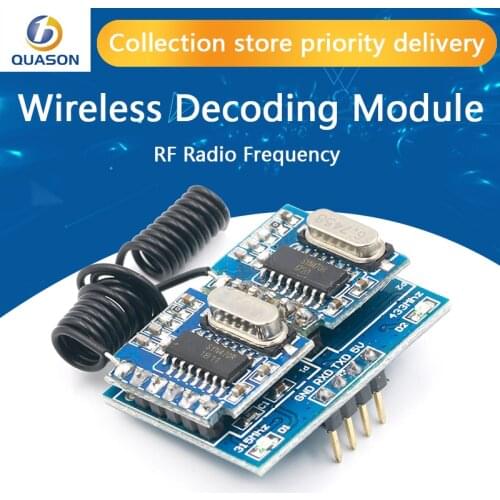 Dual frequency wireless decoding module RF radio frequency wireless remote control switch 315/433Mhz MCU RF34B