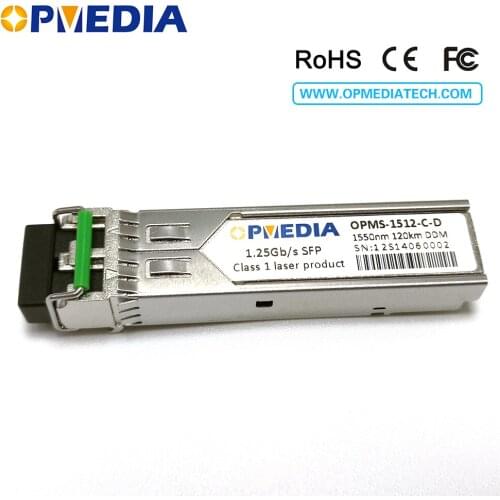 Equivalent to H3C 1000base-zx,1.25G 1550nm 120km SFP transceiver, optical module with DDM and LC connector