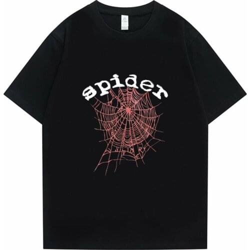 Spider Young Thug King Tshirt Sp5der 555555 Angel Number Series T-shirt Men Women 1:1High Quality Spider Web Pattern Print Tees