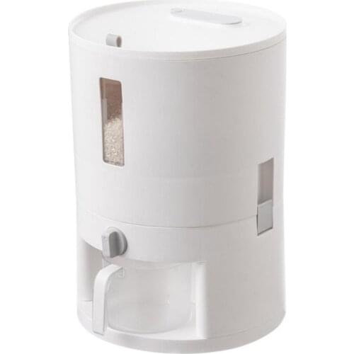 6kg Food Storage Container Airtight Rice Holde Home Metering Rice Bucketr Canister Sealed Bin Nsect-proof Moisture-proof Sealed