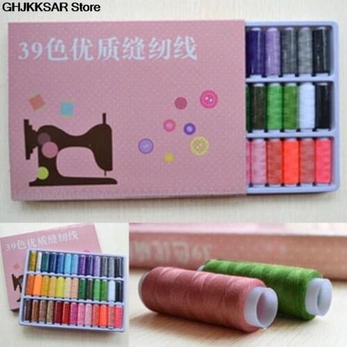 Hot! 39 Pcs/Set Colorful Sewing Thread Durable Sewing Threads For Hand Machines Spolyester Thread Strong
