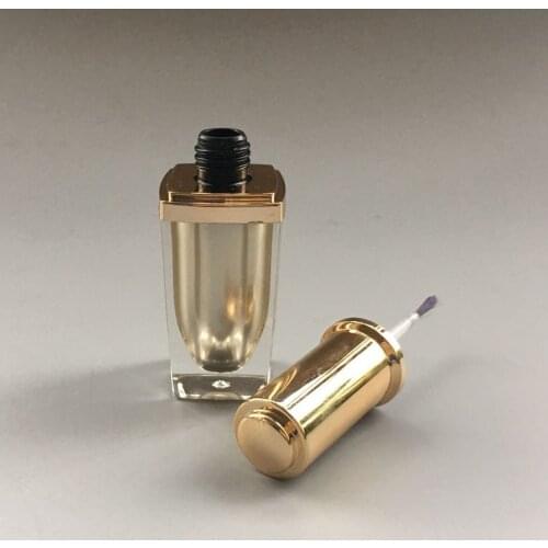 Merx Beauty Brand 100PCS 10ml 0.34oz Empty Refillable Upscale Gold Acrylic Nail Polish Bottles Container Jar Nail Manicure