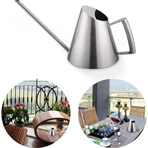 Mini Stainless Steel Fashion Home Office Watering Can Brushed Long Mouth Household Spray Garden Planting Watering Cans Sprinkler
