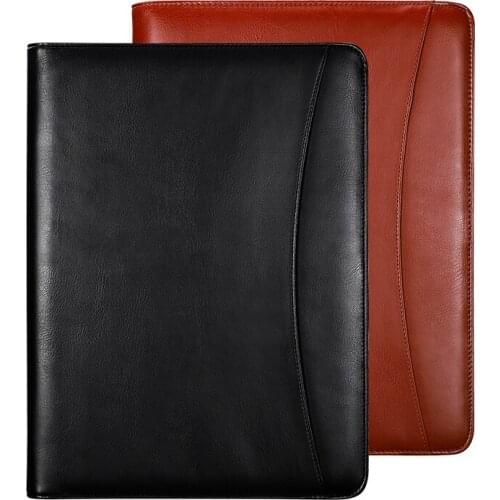 PU Leather Multifunction A4 Business Padfolio Large Paper Clip Office Documents Paper Files Organizer bag Portfolio Briefcase