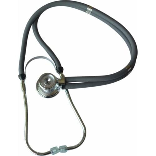 Multifunction dual-headed Double-barreled professional medical stethoscope Gray
