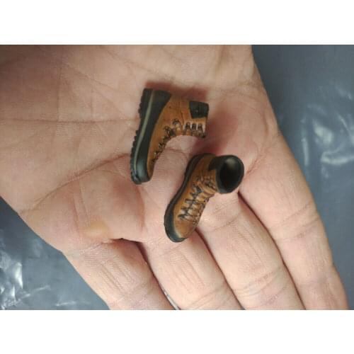 1/12 Scale Brown Boots Model for 6" Action Figure Doll