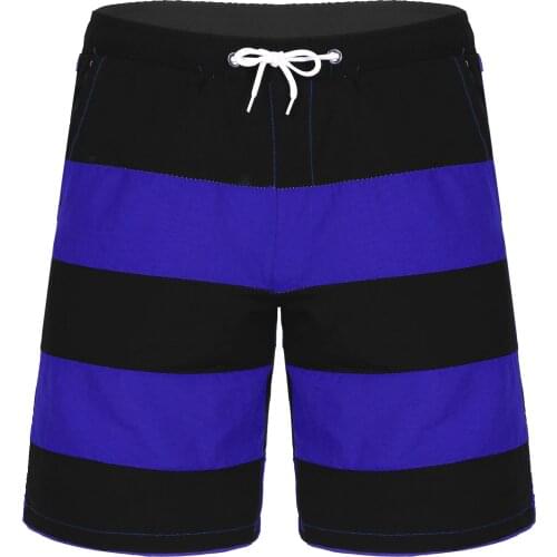 YIZIF Mens Beach Board Shorts Swimwear Male Bathing Suits Quick Dry Surf Pants Striped Swim Trunk with Pockets and Drawstring