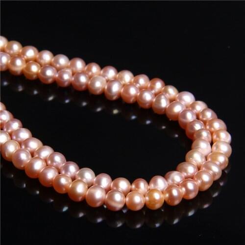 Natural Pearl AAA Grade Real Freshwater Pearl Beads Gold Near Round Loose Pearl Beads For DIY Bracelet Necklace Jewelry Making