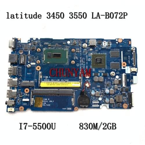 NEW I7-5500U 830M(2GB) FOR Dell Latitude 3450 3550 Laptop Motherboard ZAL50 51 60 61 LA-B072P Mainboard CN-0KFY45 KFY45