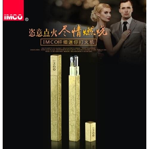IMCO New Pure Copper Slim Cigarette Mini Kerosene Lighter Old Retro Convenient Fuel Lighter Mens Smoking Gadget