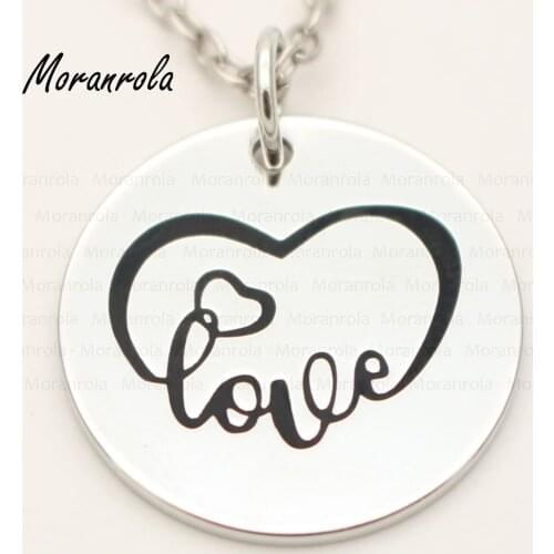 New arried Inspirational Jewelry "LOVE" copper Necklace & Keychain girl Necklace Valentines Day giftl, Love Heart jewelry