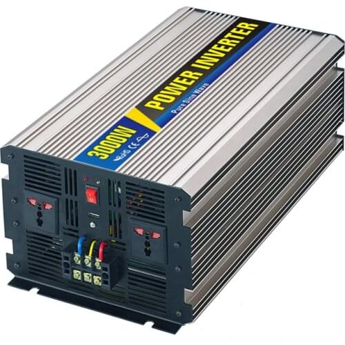 Peak power dual 3000W pure sine wave inverter dc 12V/24V to ac 110V/220V Pure Sine Wave Inverter