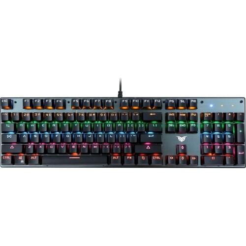 Wired Mechanical Keyboard 26-key Rollover/9 Backlit Modes/Double Shot Keycaps/Multifunctional Combination Keys/Blue Switch Black