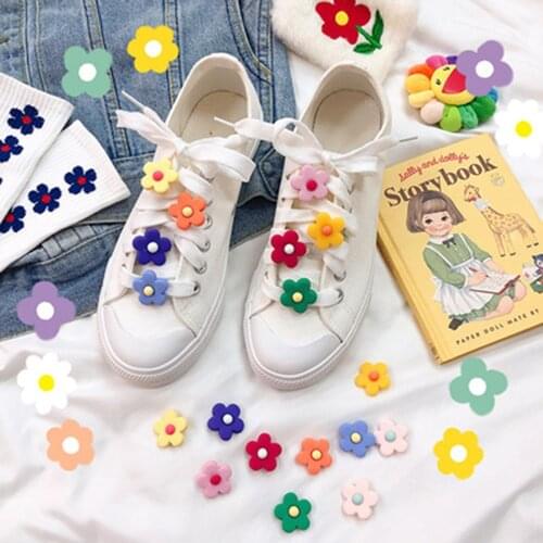 Diy Flowers Shoe Buckle Girls And Childrens Shoes Accessories Charms Trend Creative Shoelaces Decorative Lace Accessories