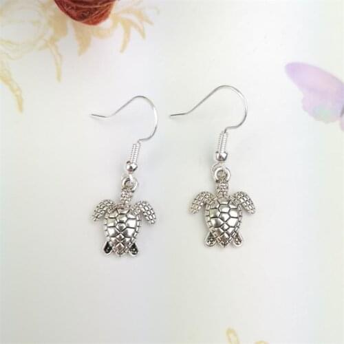 Turtle Earrings, Cute Earrings, Sea Turtle Jewelry, Turtle Charm, Small Earrings, Turtle Lover Gift, Marine, Biology, Sea Life