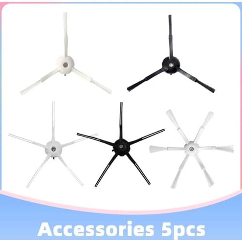 3-Arm 5-Arm 6-Arm Black/White Side Brush for Roborock S5 Max S50 S51 S55 S6 MaxV Vacuum Cleaner Robot Spare Accessories Parts