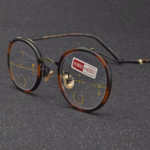 Transition Sunglasses Photochromic Reading Glasses Fashion Round Women/Men Lightweight Presbyopic Eyeglasses Retro Eyewear NX