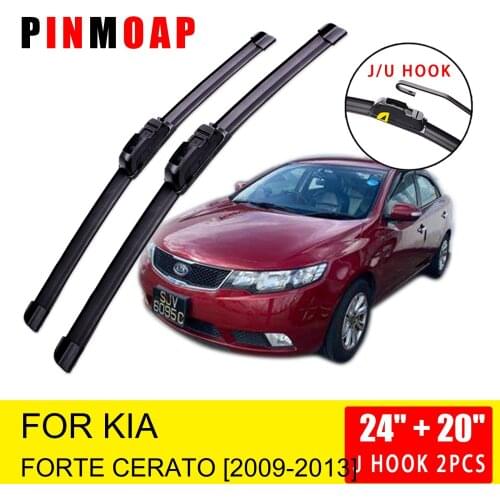 For Kia Forte Cerato Koup K3 2009 2010 2011 2012 2013 Front Windscreen Wipers Blades Brushes Cutter U J Hook