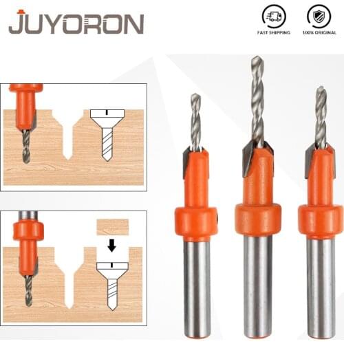 1pcs 8mm 10mm Shank HSS Woodworking Countersink Router Bit Set Screw Extractor Remon Demolition Drill bits and reaming drills
