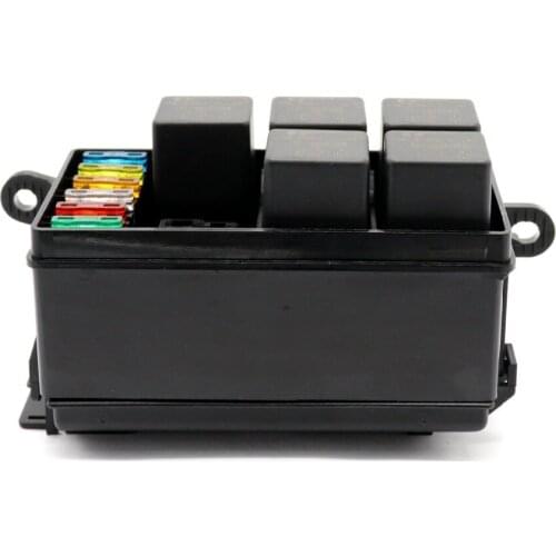 Universal 12V Car Marine 6-Way Relay+ 6-Slot ATO/ATC Blade Fuse Holder Box Car Insurance Holder Automobile Circuit Blade Hot