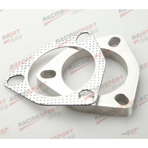 3.5" 3-Bolt 304 Stainless Steel Exhaust Downpipe Flange + Exhaust Gasket