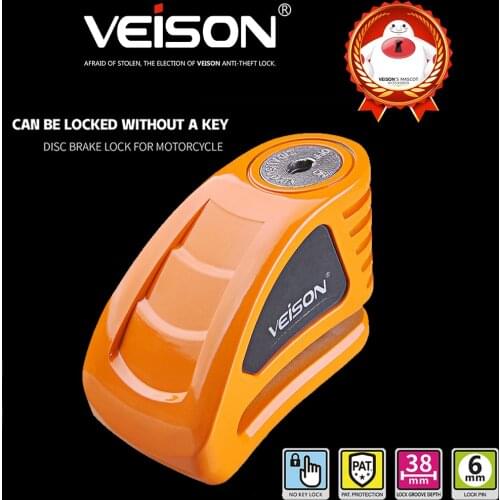 VEISON Motorcycle Disc Brake Lock Padlock for BMW Triumph Honda Yamaha Suzuki Kawasaki Vespa PIAGGIO Benelli Harley KTM Bike