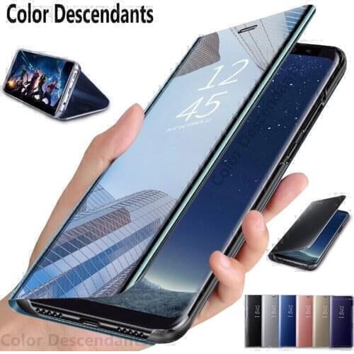 Mirror Smart Case For Huawei Y7 2018 NOV A2 lite Cover Leather Flip Case For Huawei Y7 2018 LDN-L01, LDN-LX3 Phone Case hoesjes