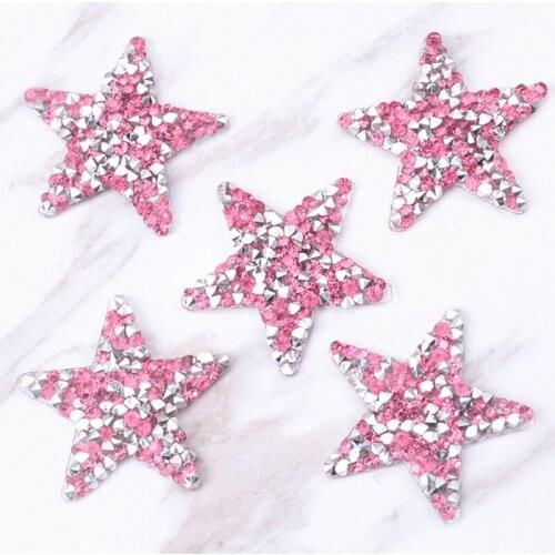 Star Motifs 10Pcs Diy Diamond Patch Hotfix Rhinestones Heat Transfer Iron On Dress Applique Kids Garment Bag Shoe Shirt Headband