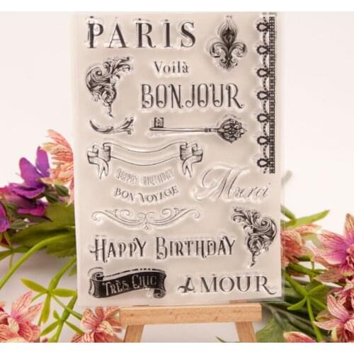 1pc Transparent Seal Clear Silicone Stamp Cutting DIY Scrapbooking Rubber Coloring Embossing Diary Decoration Reusable 10.5*15cm