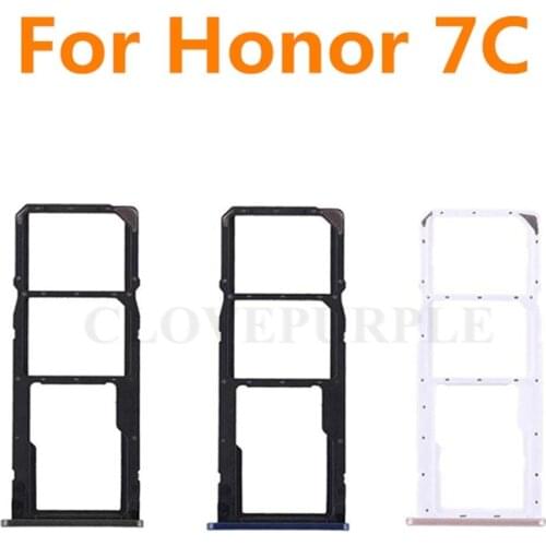 10pcs/lot SIM Card Tray For Huawei Honor 7C Slot Holder Adapter for Honor 7C / Nova 2 Lite/Enjoy 8 Replacement Parts