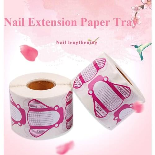 100Pcs*5 Extended paper tray UV gel polishing manicure set nail art paper care phototherapy crystal gel