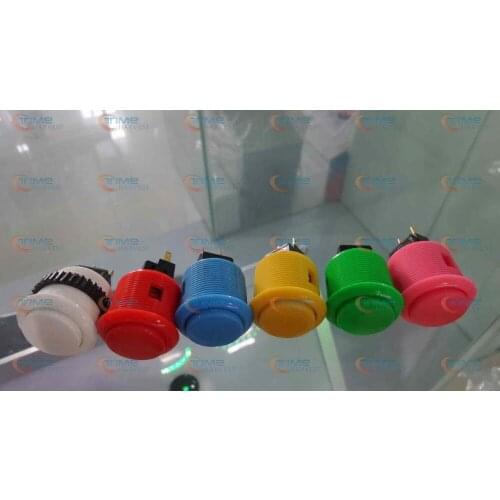 24mm screw push button built-in microswitch with 2.8mm terminal small buttons for game cabinet Coin Operated Arcade Game Machine