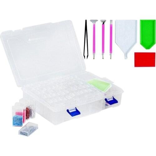 64 Checkered 5D Diamond Painting Box Storage Box DIY Accessories Suitable For Full Diamond Embroidery