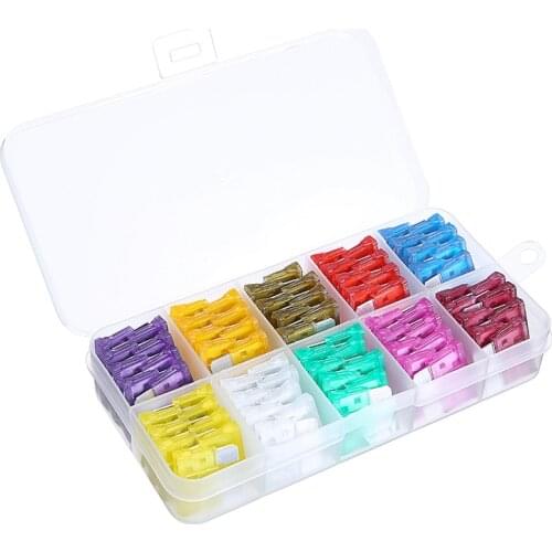 80pcs/set 12V Standard Blade Van Car Fuses 3A 5A 7.5A 10A 15A 20A 25A 30A 35A 40A Amp Assorted Set with Clip Car Fuse Kit