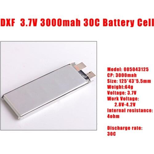 2017 DXF 3.7V 3000mah 30C max60C Repacement rechargeable lipo battery Helicopter Airplane drone 2S 3S 4S 6S Battery cell