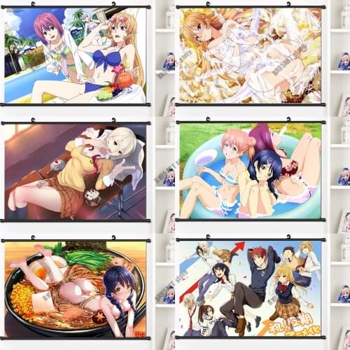 Anime Canvas Painting Shokugeki No Soma Yukihira Nakiri Erina Wall Art Nordic Posters and Prints Pictures for Living Room Decor