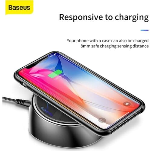 Baseus 2 in 1 wireless charger for iPhone X 8 Samsung Galaxy S9 S8 fast charging quick charge 3.0 with 3 usb 2.0 slot 10W 3.4A