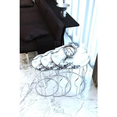 Sparkle Oval Wire Model Silver Metal Zigon coffee table coffee tables table basse furniture living room table