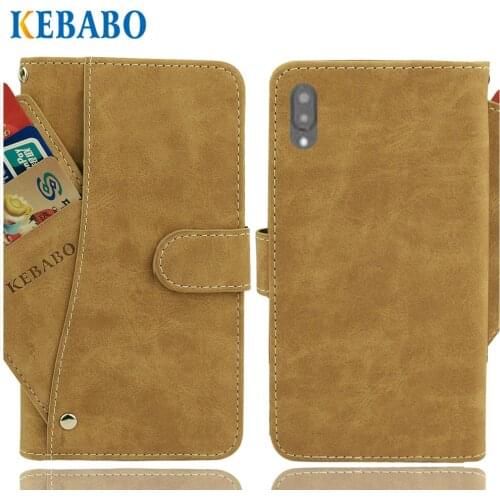 Vintage Leather Wallet DEXP A160 Case 6" Flip Luxury Card Slots Cover Magnet Phone Protective Cases Bags