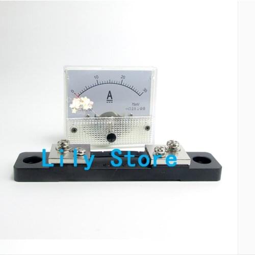 DC 10A 15A 20A 30A 50A 100A Analog Panel AMP 85C1 Current Ammeter Meter + Current Shunt