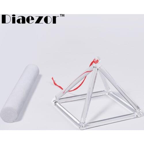 Diaezor 4" Heal Musical Insrument Quartz Crystal Singing Bowl Pyramid+ Suede Mallet for Yoga Prayer - 4 Inch